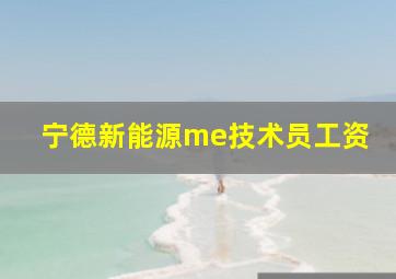 宁德新能源me技术员工资