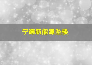 宁德新能源坠楼