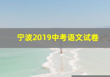 宁波2019中考语文试卷