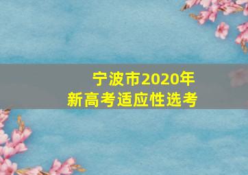 宁波市2020年新高考适应性选考