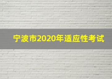 宁波市2020年适应性考试