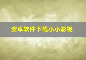 安卓软件下载小小影视