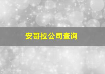 安哥拉公司查询