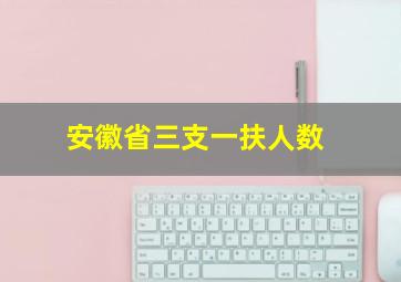 安徽省三支一扶人数