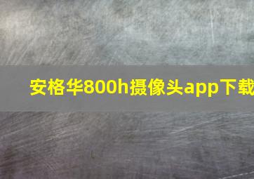 安格华800h摄像头app下载