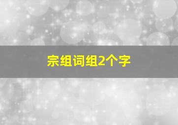 宗组词组2个字