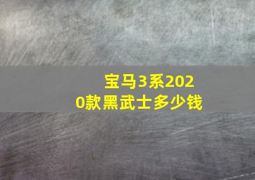 宝马3系2020款黑武士多少钱