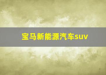 宝马新能源汽车suv