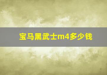 宝马黑武士m4多少钱