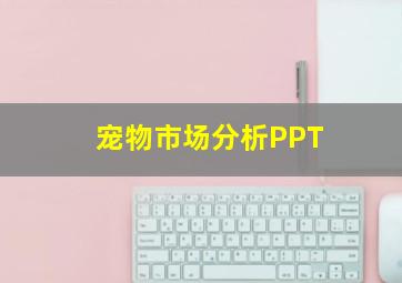 宠物市场分析PPT