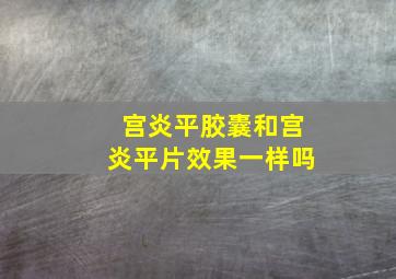 宫炎平胶囊和宫炎平片效果一样吗