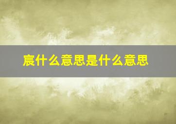 宸什么意思是什么意思