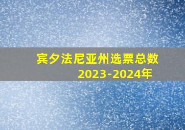 宾夕法尼亚州选票总数2023-2024年