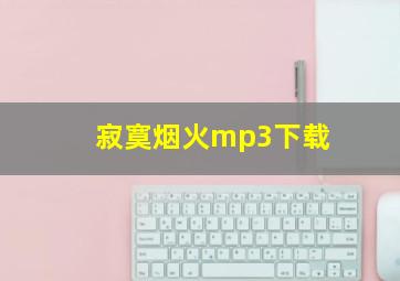 寂寞烟火mp3下载