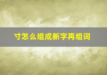 寸怎么组成新字再组词