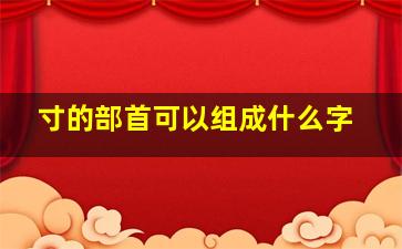 寸的部首可以组成什么字