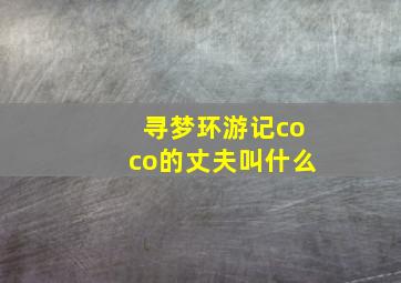 寻梦环游记coco的丈夫叫什么