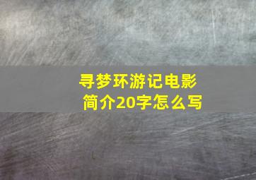 寻梦环游记电影简介20字怎么写