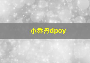 小乔丹dpoy