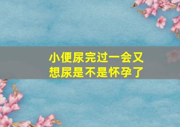 小便尿完过一会又想尿是不是怀孕了