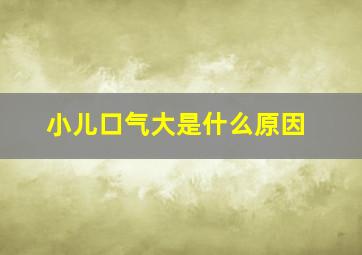 小儿口气大是什么原因