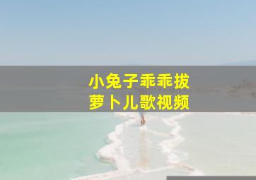 小兔子乖乖拔萝卜儿歌视频