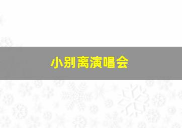 小别离演唱会