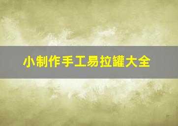 小制作手工易拉罐大全