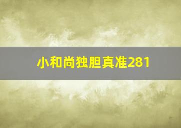 小和尚独胆真准281