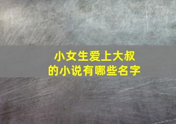 小女生爱上大叔的小说有哪些名字