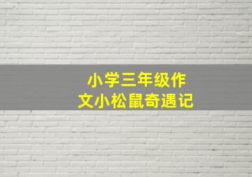 小学三年级作文小松鼠奇遇记