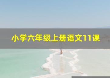 小学六年级上册语文11课