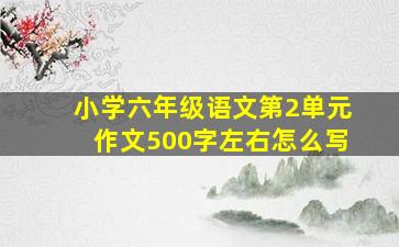 小学六年级语文第2单元作文500字左右怎么写