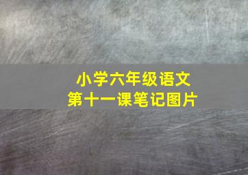 小学六年级语文第十一课笔记图片