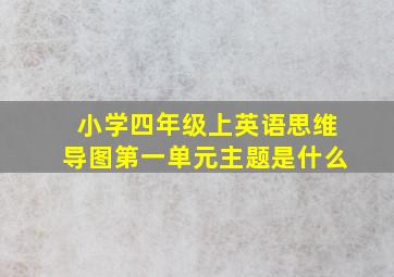 小学四年级上英语思维导图第一单元主题是什么