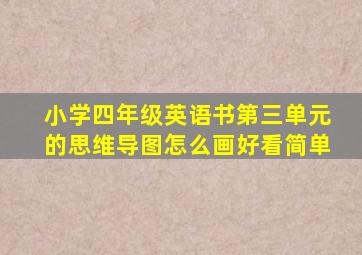 小学四年级英语书第三单元的思维导图怎么画好看简单