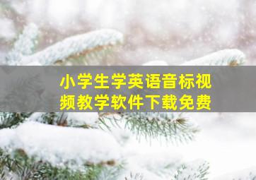 小学生学英语音标视频教学软件下载免费