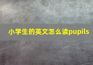 小学生的英文怎么读pupils