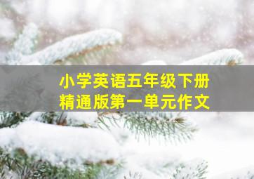 小学英语五年级下册精通版第一单元作文