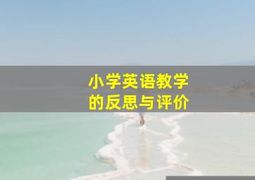 小学英语教学的反思与评价