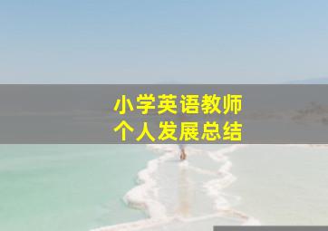 小学英语教师个人发展总结