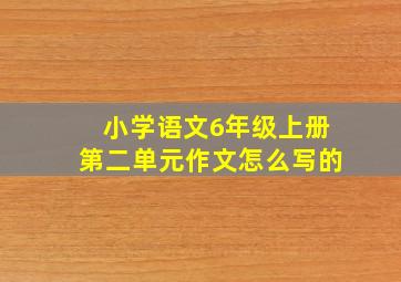 小学语文6年级上册第二单元作文怎么写的