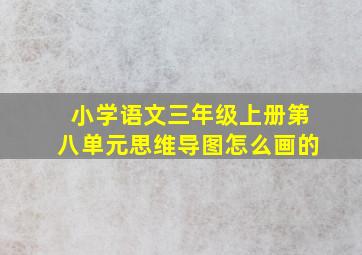 小学语文三年级上册第八单元思维导图怎么画的