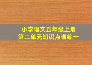 小学语文五年级上册第二单元知识点训练一