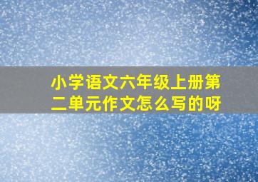 小学语文六年级上册第二单元作文怎么写的呀