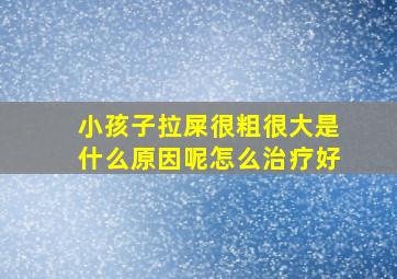 小孩子拉屎很粗很大是什么原因呢怎么治疗好