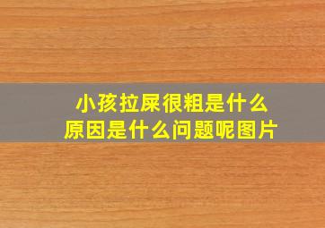 小孩拉屎很粗是什么原因是什么问题呢图片