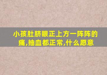 小孩肚脐眼正上方一阵阵的痛,抽血都正常,什么愿意