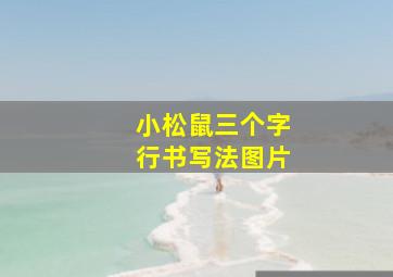 小松鼠三个字行书写法图片