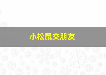 小松鼠交朋友